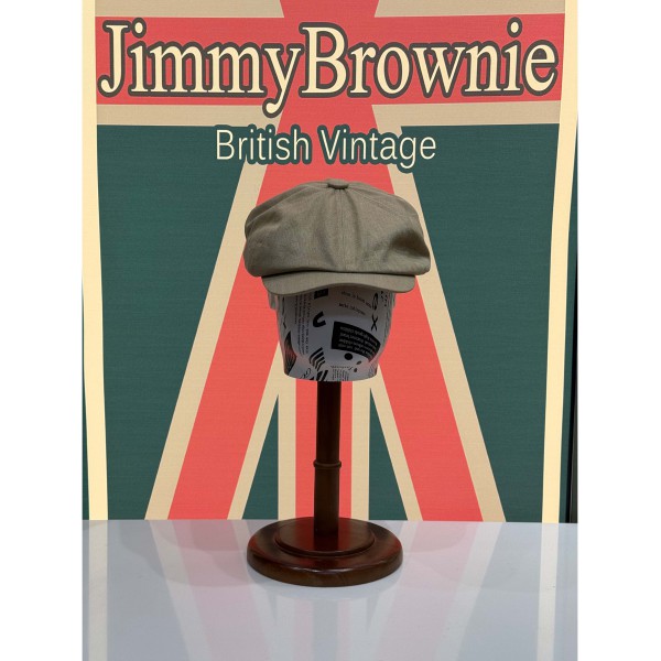 英式经典洗水报童帽