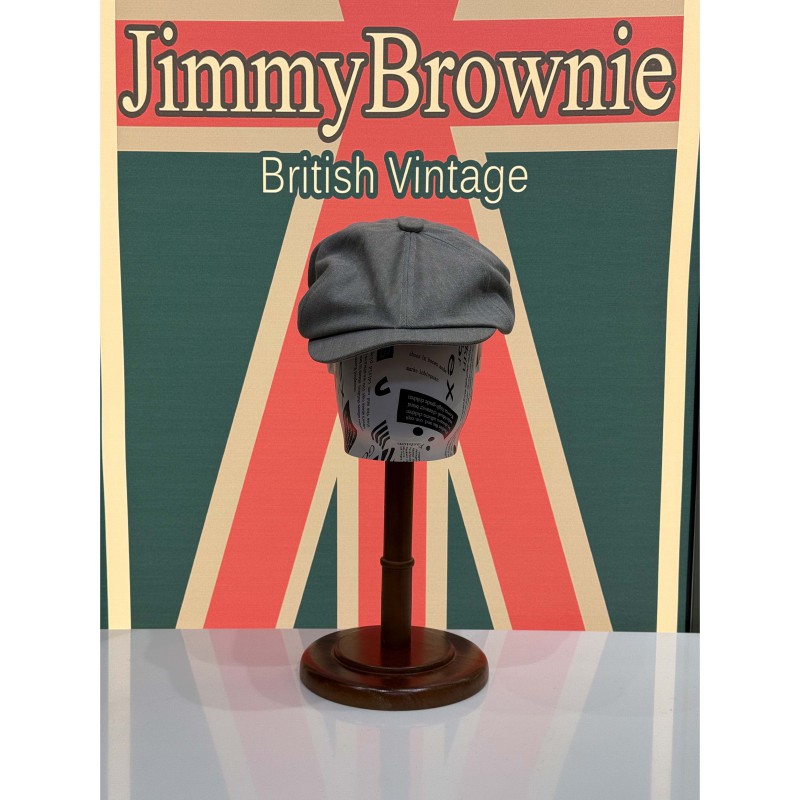 英式经典人字纹洗水棉报童帽