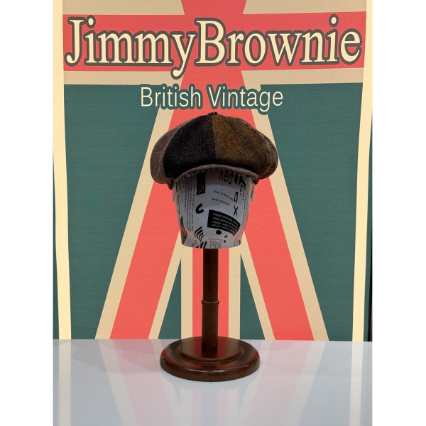 哈里斯羊毛拼色报童帽